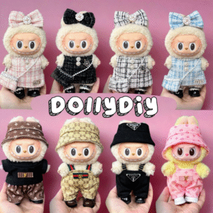 G-Dragon style Labubu doll clothes 17cm set second generation pendant plush doll clothes